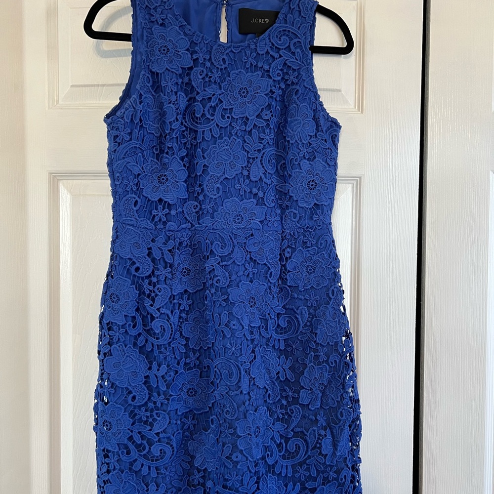J. Crew Blue Lace Dress